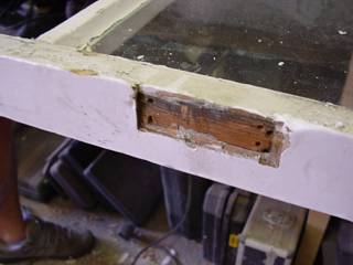 Sash Window Repair to old lock rebate.