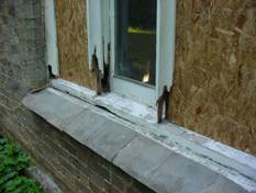 Substantial repairs to sills, mullions, and sashes of Old Vicarage