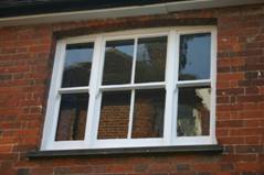 Mixture resoration glass in sash window